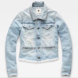 G-star, The D-Staq Deconstructed Ripped Denim Jacket, S